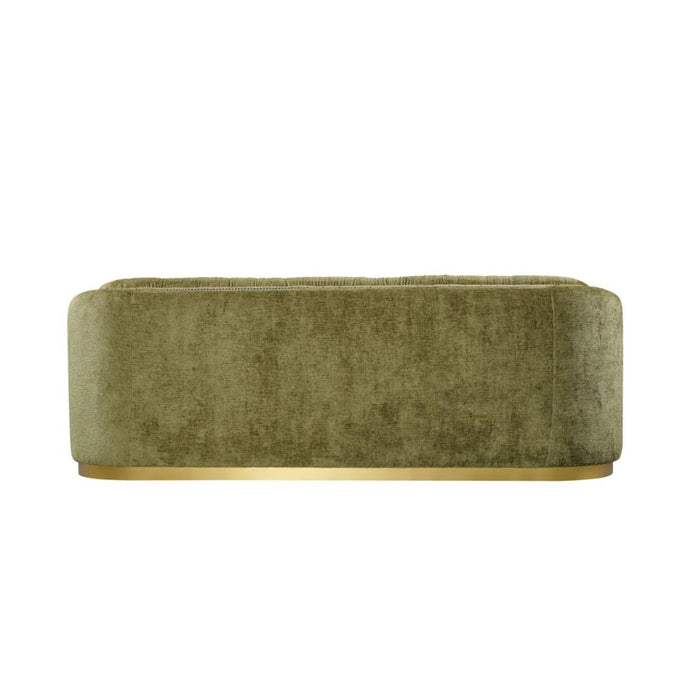 Duomo 3 seater Sofa Sage Chenille upholstery - 220cm