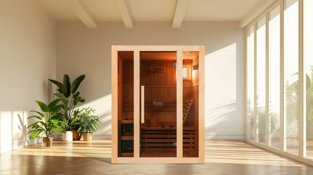 Kylin Traditional Indoor Steam Sauna Room 2 Person QD-EA3