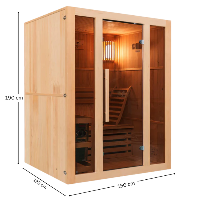 Kylin Traditional Indoor Steam Sauna Room 2 Person QD-EA3