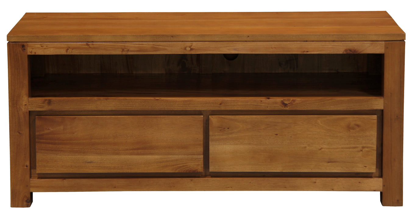 Amsterdam 2 Drawer Entertainment Unit (Light Pecan)