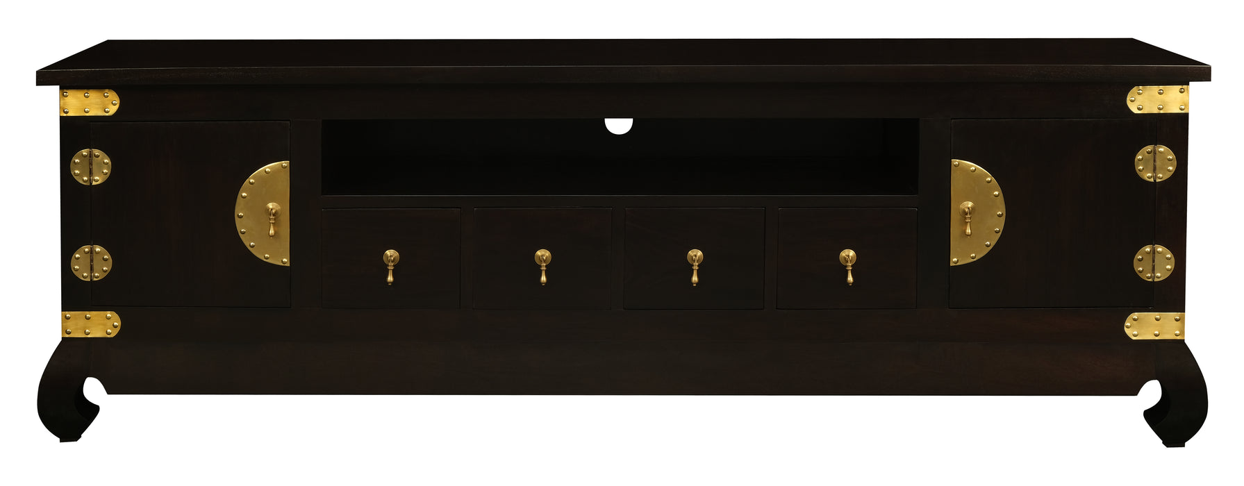 Dynasty 2 Door 4 DVD Drawer Entertainment Unit (Chocolate)