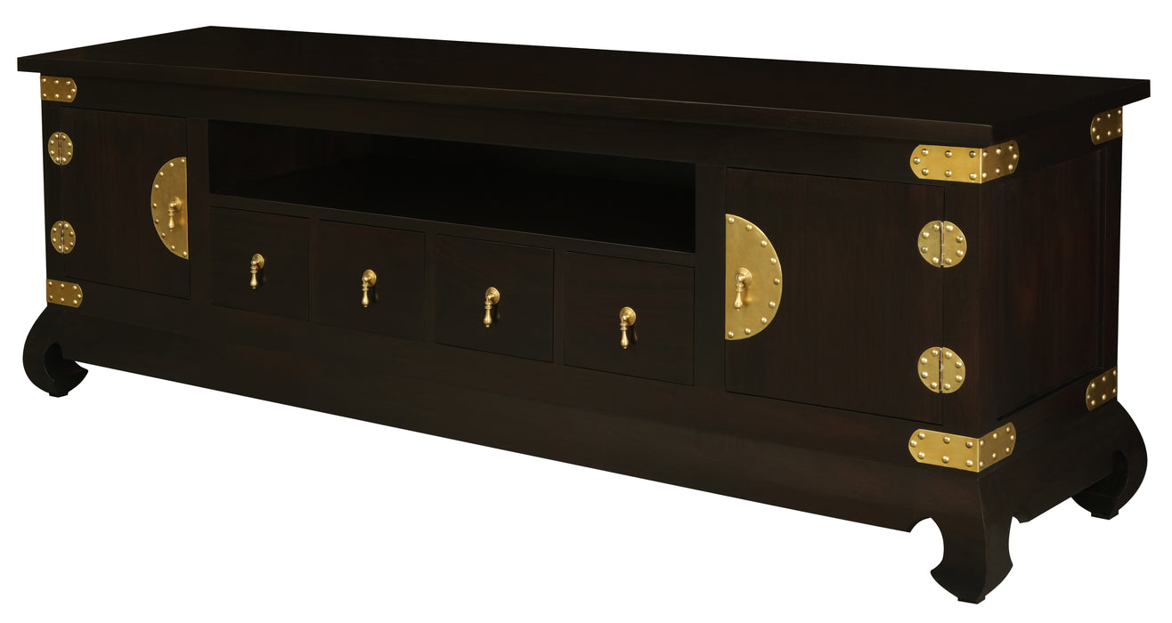 Dynasty 2 Door 4 DVD Drawer Entertainment Unit (Chocolate)