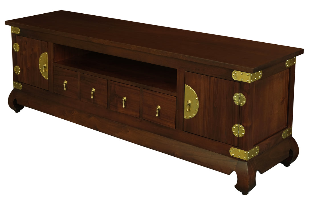 Dynasty 2 Door 4 DVD Drawer Entertainment Unit (Mahogany)