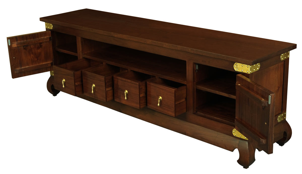 Dynasty 2 Door 4 DVD Drawer Entertainment Unit (Mahogany)