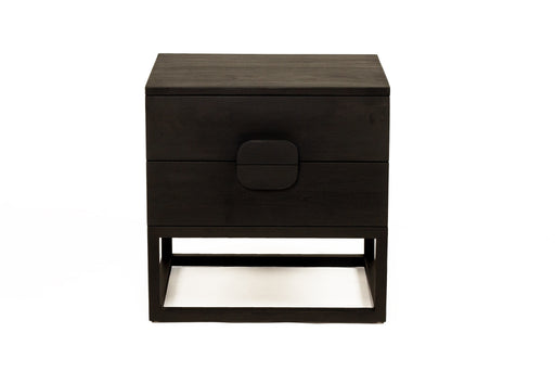 Eden Bedside Table - Black - Black 60cm