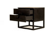 Eden Bedside Table - Black - Black 60cm