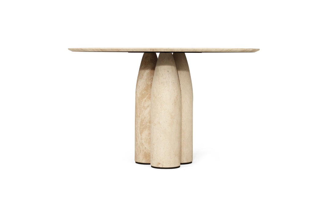 Elio Travertine Dining Table - 130cm