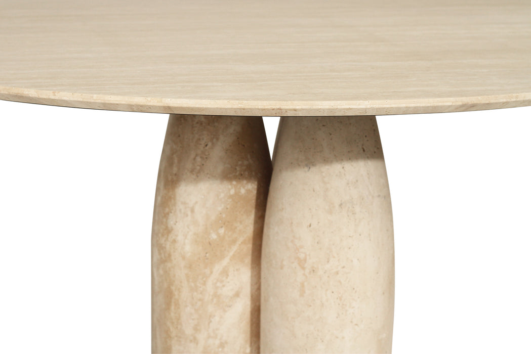 Elio Travertine Dining Table - 130cm