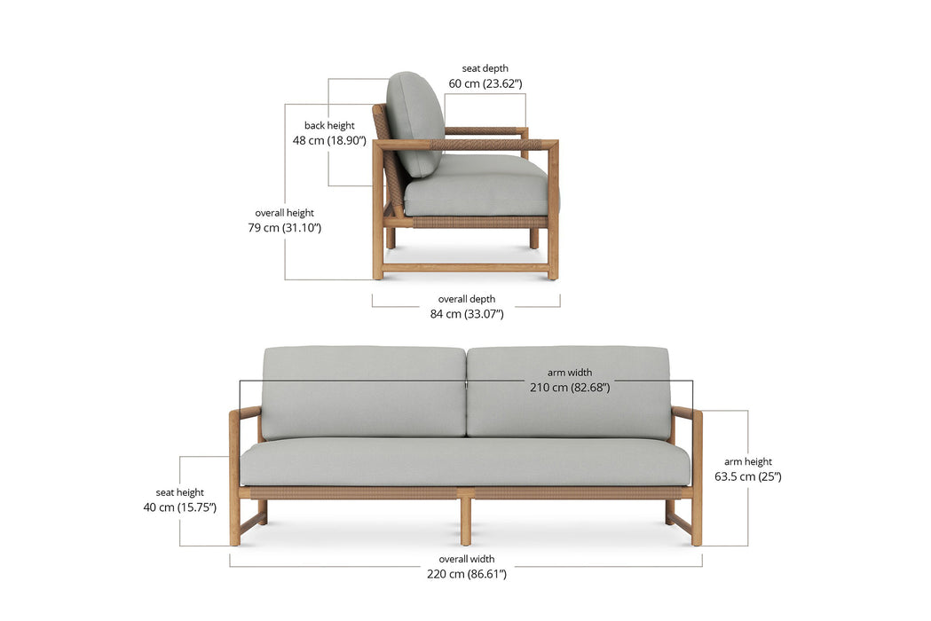 Ester Outdoor Sofa - 3 Seater