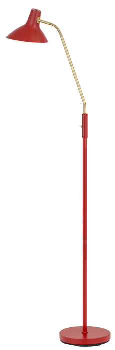 Farbon Floor Lamp - Brass Matt, Red