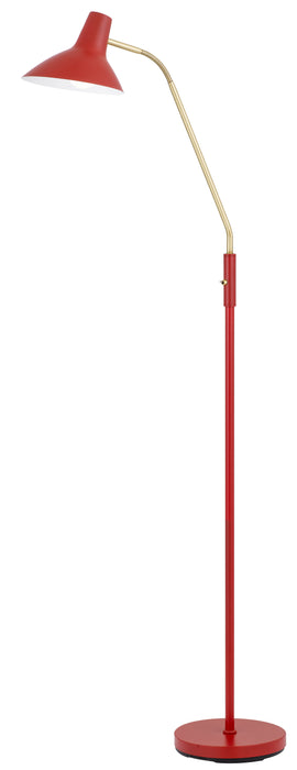 Farbon Floor Lamp - Brass Matt, Red