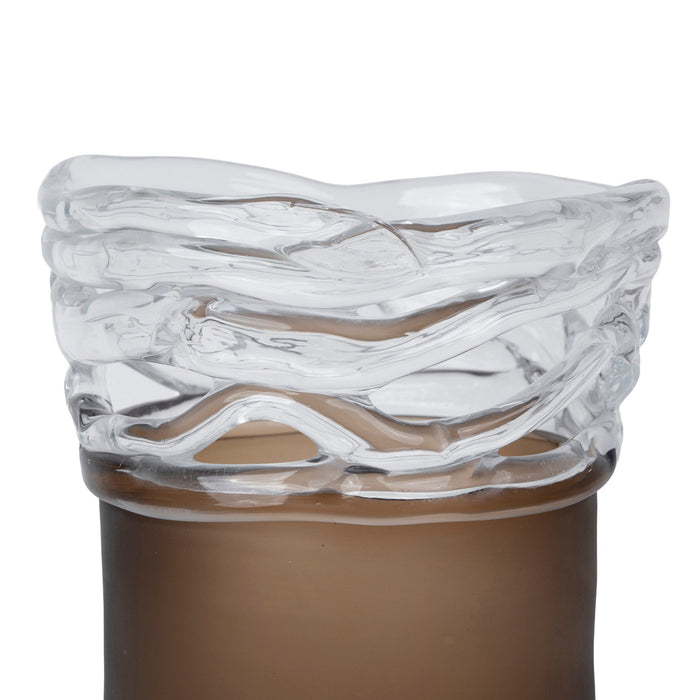 Wave Brown Bottom Vase (CFB-E25080)