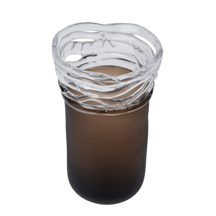 Wave Brown Bottom Vase (CFB-E25080)