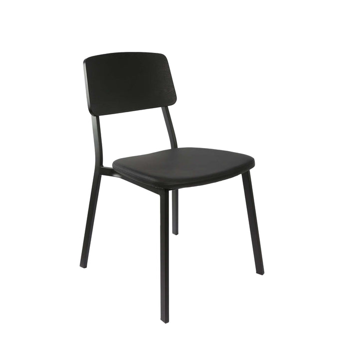 Durafurn Denver Chair - Black Vinyl Seat & Black Ply Backrest