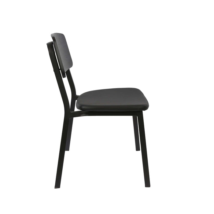 Durafurn Denver Chair - Black Vinyl Seat & Black Ply Backrest