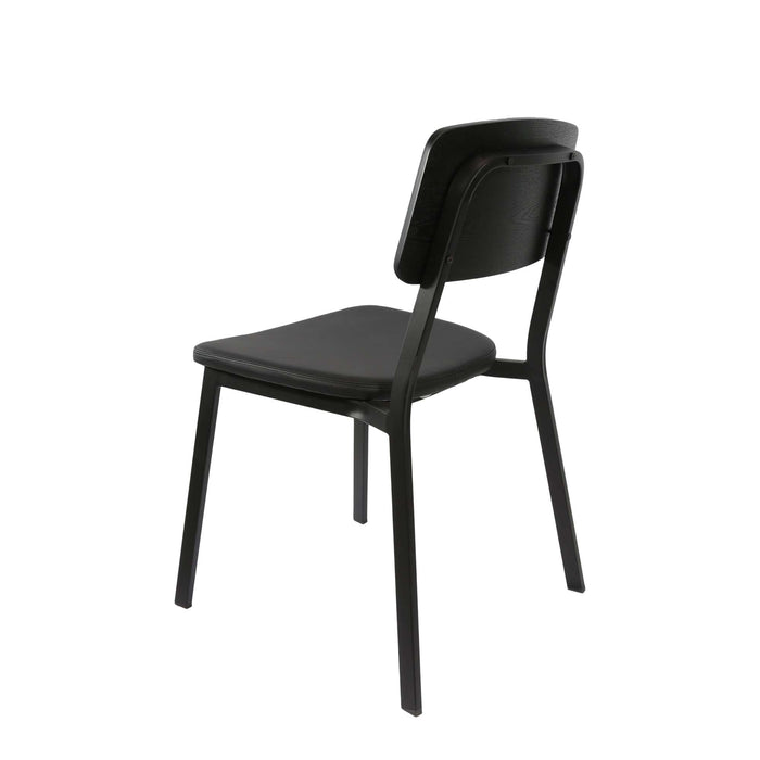 Durafurn Denver Chair - Black Vinyl Seat & Black Ply Backrest