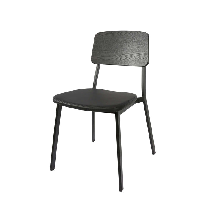 Durafurn Denver Chair - Black Vinyl Seat & Black Ply Backrest