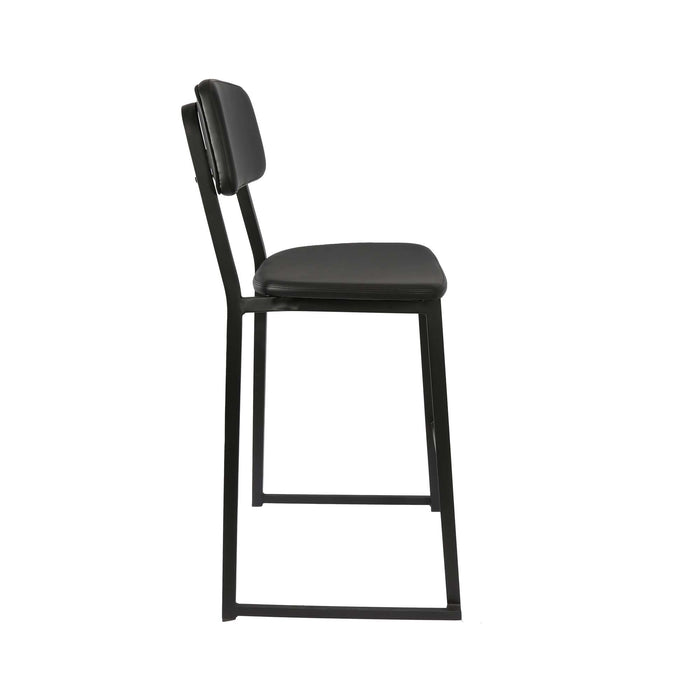 Durafurn Denver Barstool - Black Vinyl Seat & Backrest