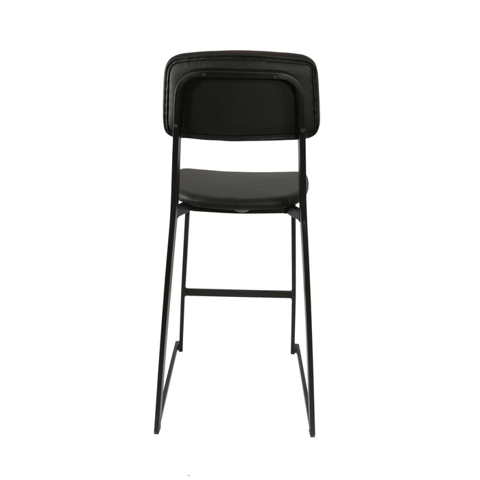 Durafurn Denver Barstool - Black Vinyl Seat & Backrest