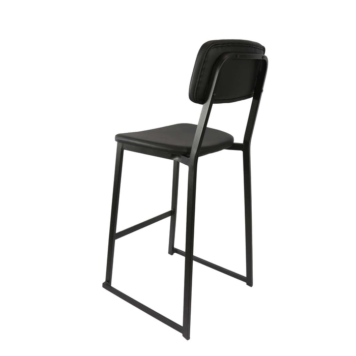 Durafurn Denver Barstool - Black Vinyl Seat & Backrest