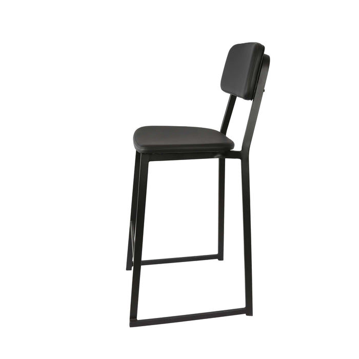 Durafurn Denver Barstool - Black Vinyl Seat & Backrest