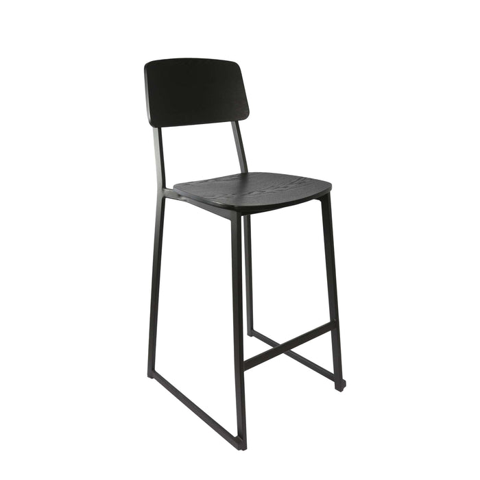 Durafurn Denver Barstool - Black Ply Seat & Backrest