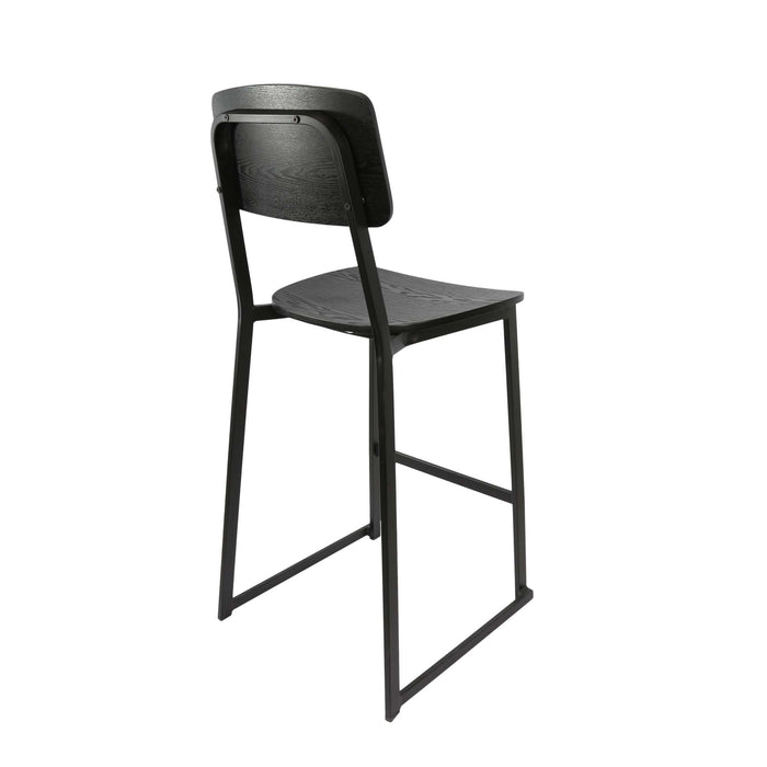 Durafurn Denver Barstool - Black Ply Seat & Backrest