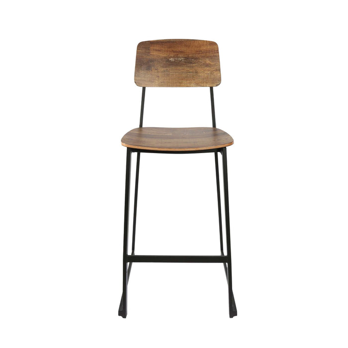 Durafurn Denver Barstool - Rustic Wood Ply Seat & Backrest