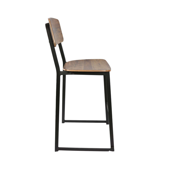 Durafurn Denver Barstool - Rustic Wood Ply Seat & Backrest