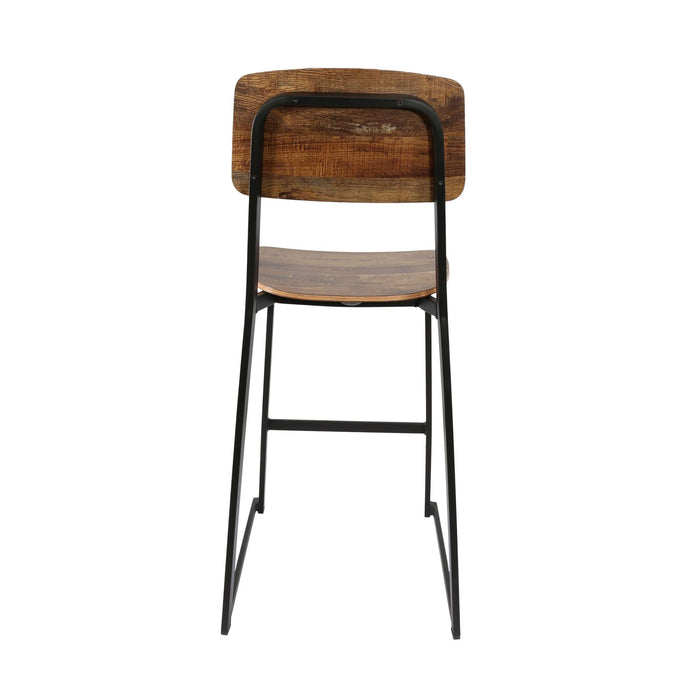 Durafurn Denver Barstool - Rustic Wood Ply Seat & Backrest