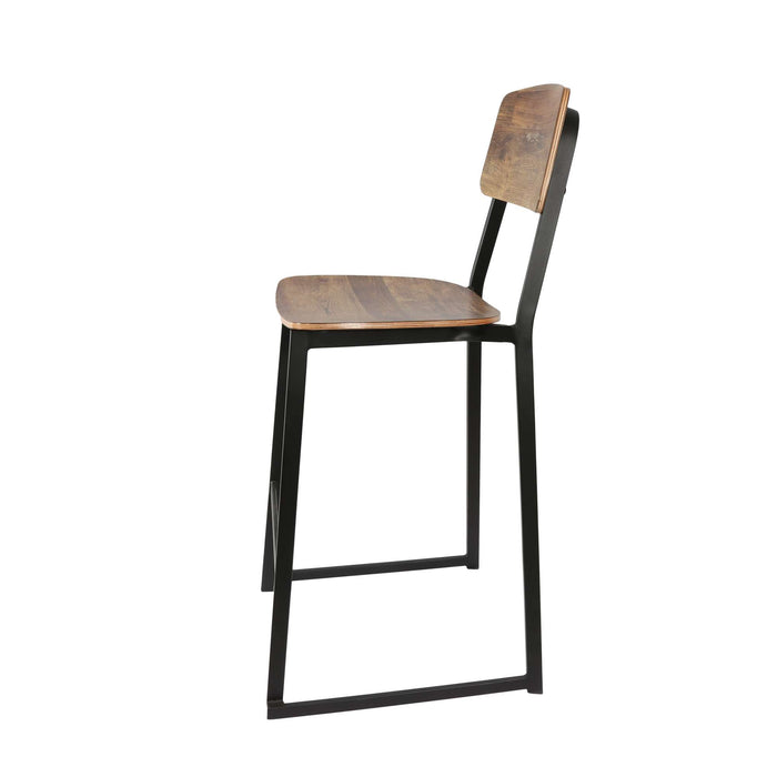 Durafurn Denver Barstool - Rustic Wood Ply Seat & Backrest
