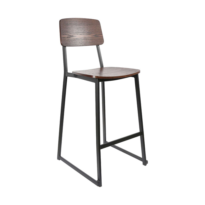 Durafurn Denver Barstool - Dark Natural Ply Seat & Backrest
