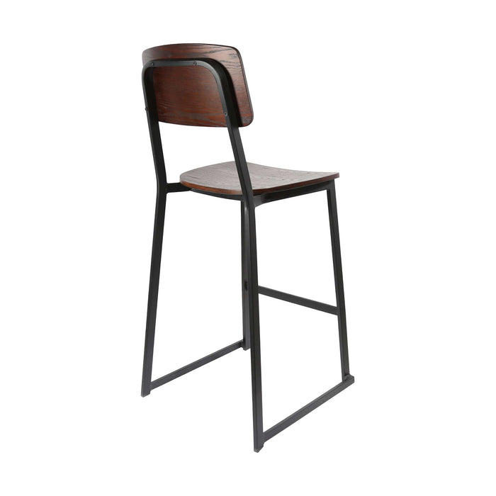 Durafurn Denver Barstool - Dark Natural Ply Seat & Backrest