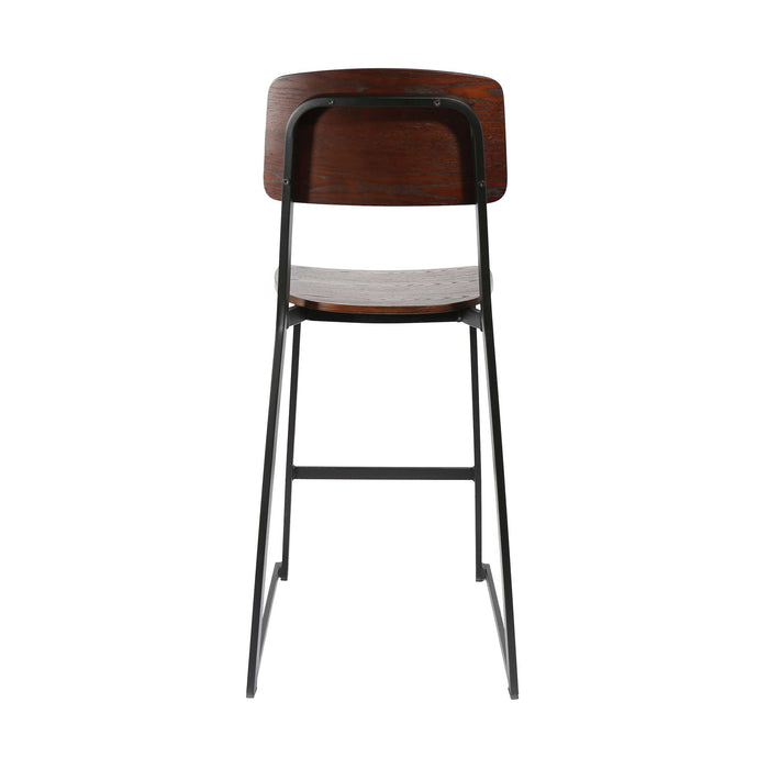 Durafurn Denver Barstool - Dark Natural Ply Seat & Backrest