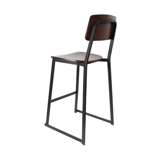 Durafurn Denver Barstool - Dark Natural Ply Seat & Backrest