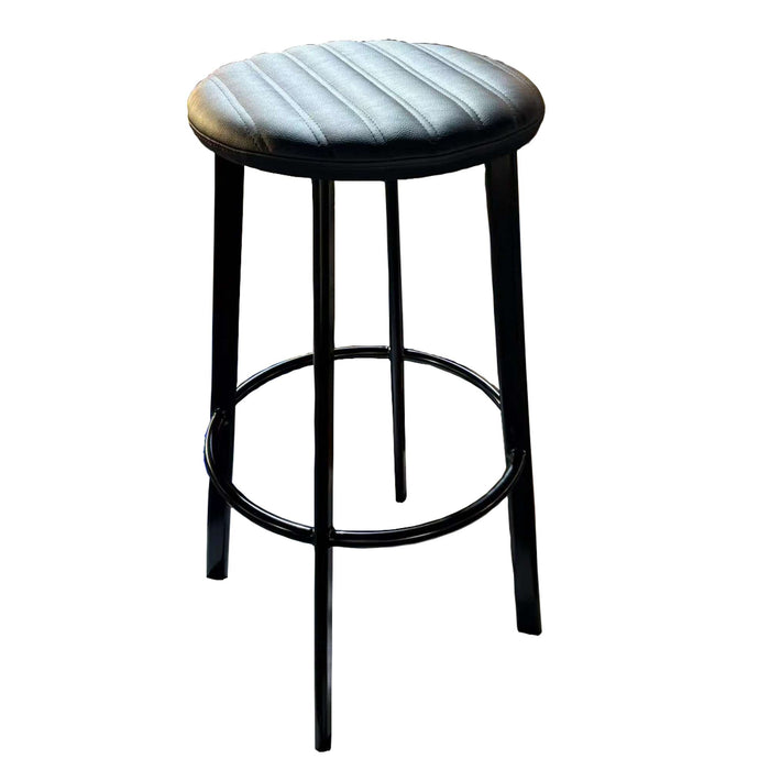 Durafurn Portland 750H Barstool - Black Frame/Black Vinyl Seat
