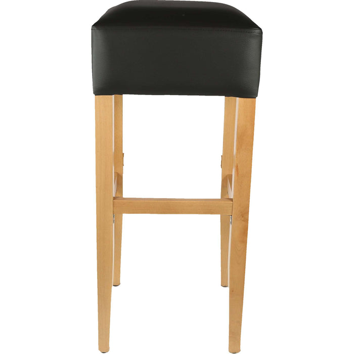 Durafurn Apollo Stool - Trojan Oak - Black Vinyl