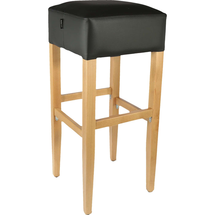 Durafurn Apollo Stool - Trojan Oak - Black Vinyl