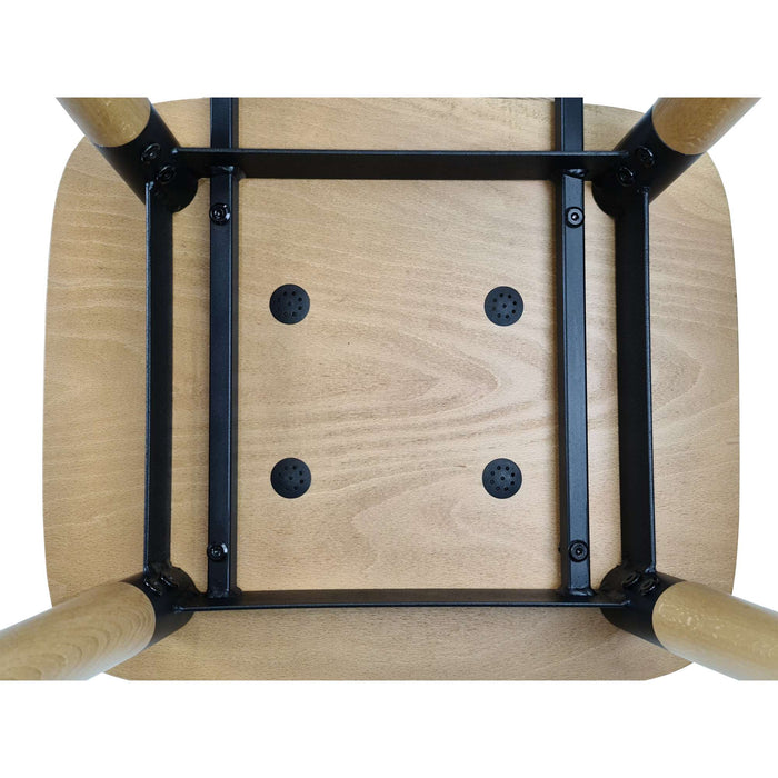 Durafurn Felix Chair - Black Vinyl Seat - Lancaster Oak - Black Frame