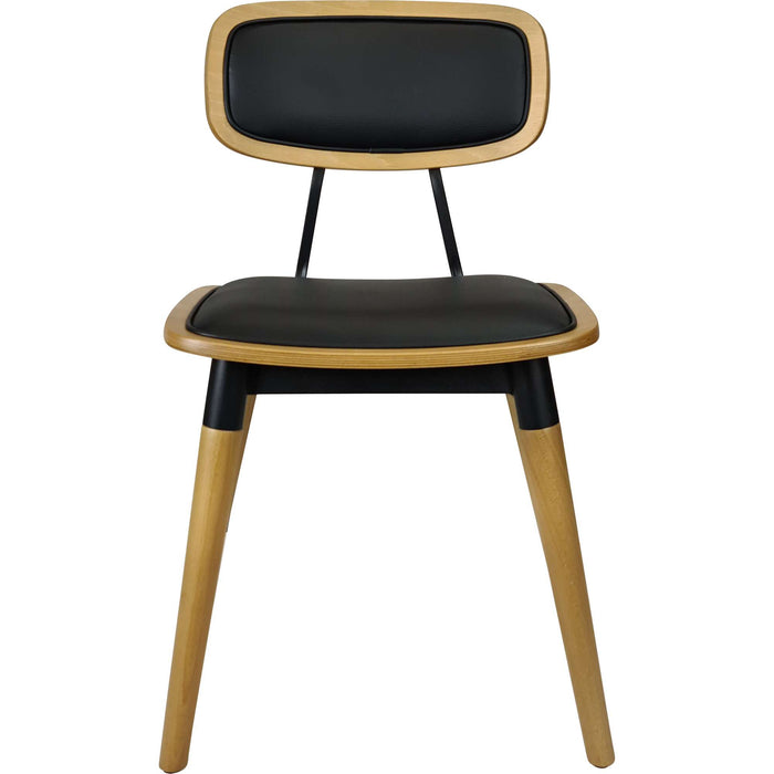 Durafurn Felix Chair - Black Vinyl Seat - Lancaster Oak - Black Frame