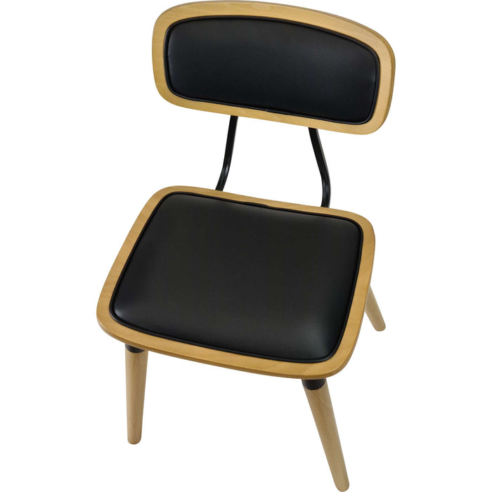 Durafurn Felix Chair - Black Vinyl Seat - Lancaster Oak - Black Frame