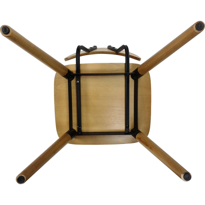 Durafurn Felix Chair - Black Vinyl Seat - Lancaster Oak - Black Frame