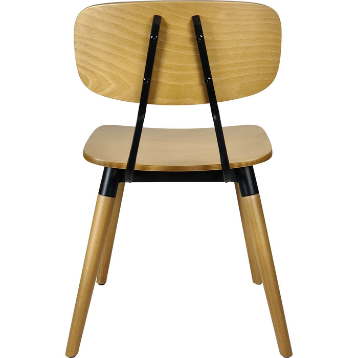 Durafurn Felix Chair - Ply Seat - Lancaster Oak - Black Frame