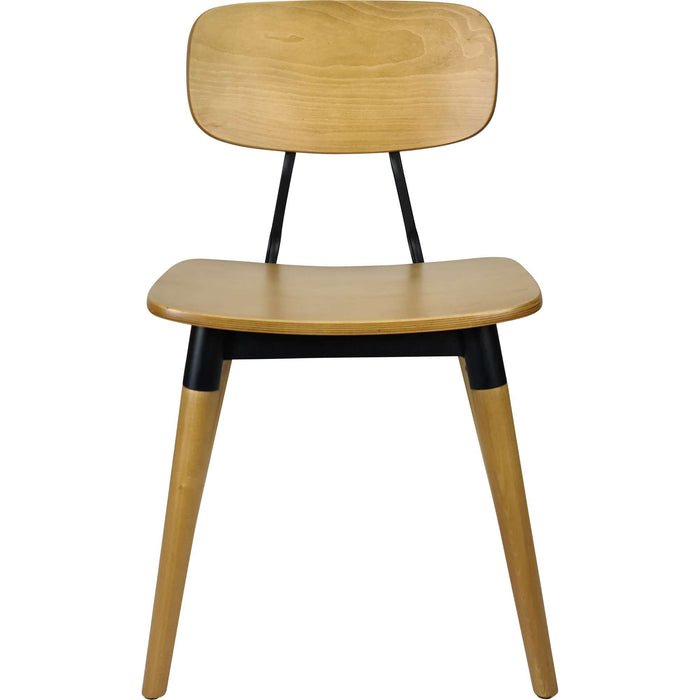Durafurn Felix Chair - Ply Seat - Lancaster Oak - Black Frame