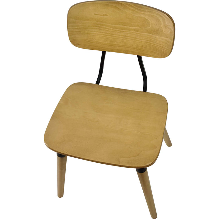 Durafurn Felix Chair - Ply Seat - Lancaster Oak - Black Frame