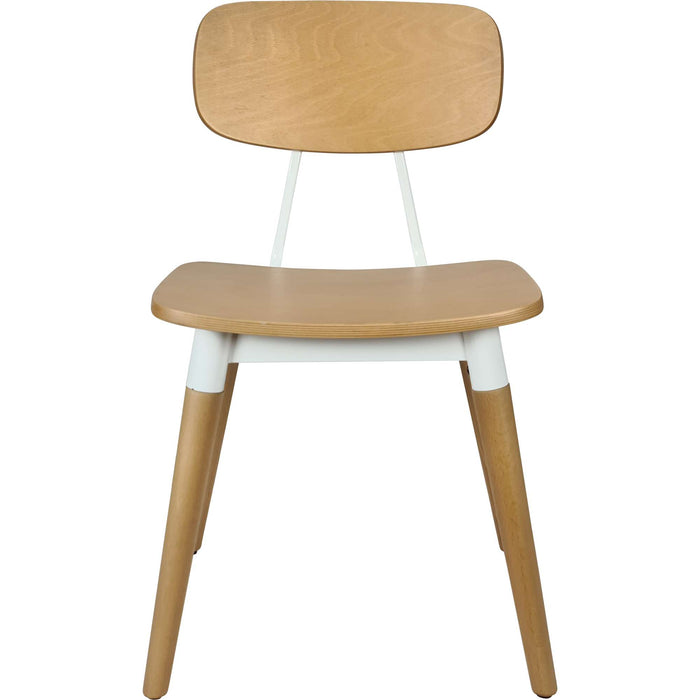 Durafurn Felix Chair - Ply Seat - Lancaster Oak - White Frame