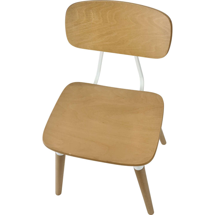 Durafurn Felix Chair - Ply Seat - Lancaster Oak - White Frame