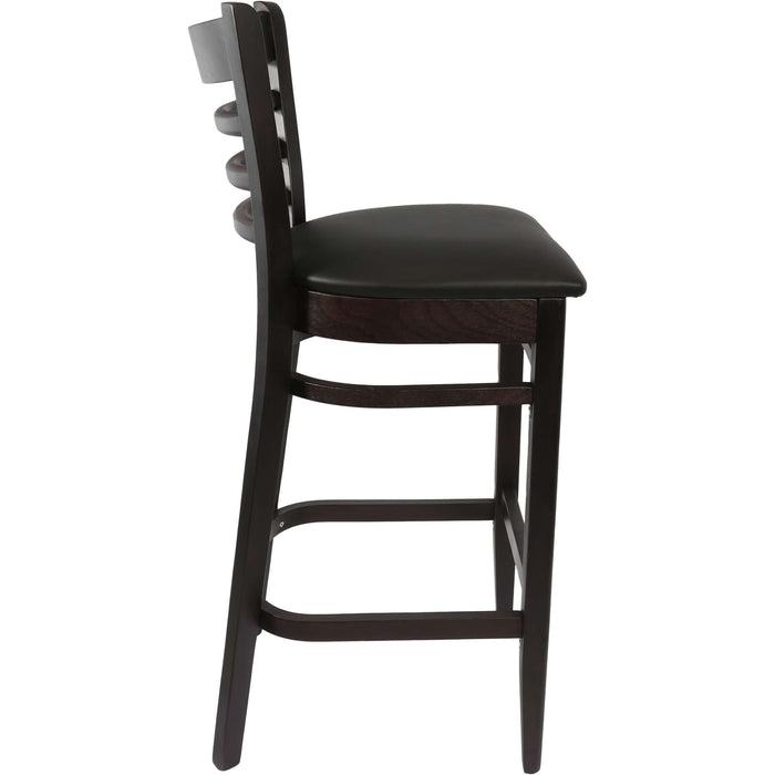 Durafurn Florence Barstool Chocolate - Black Vinyl Seat
