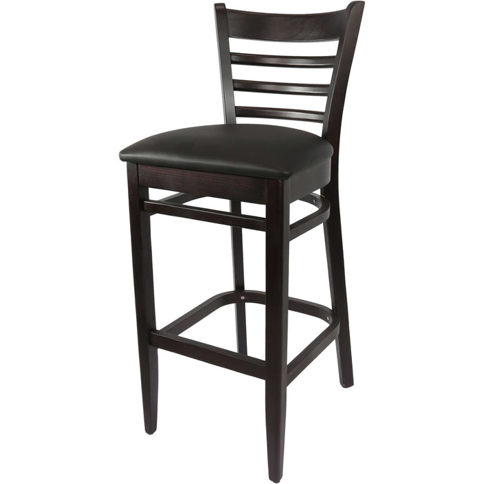 Durafurn Florence Barstool Chocolate - Black Vinyl Seat
