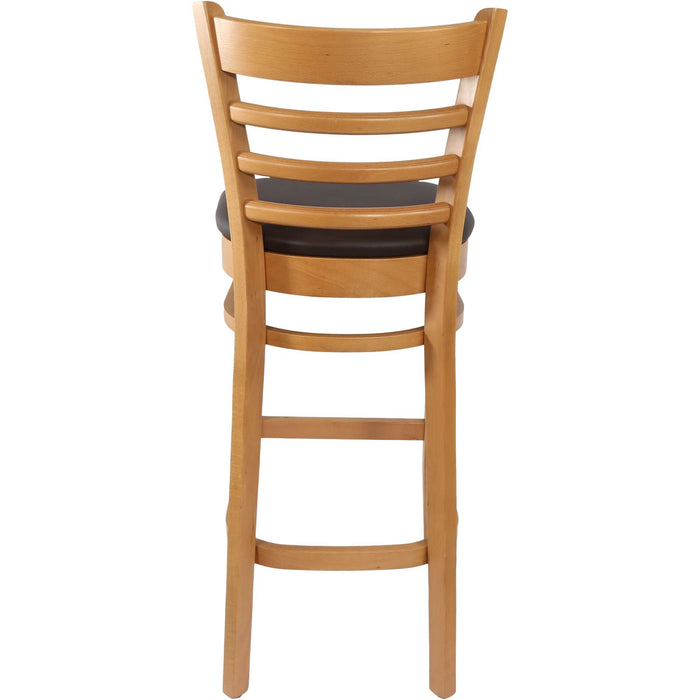 Durafurn Florence Barstool Natural - Chocolate Vinyl Seat